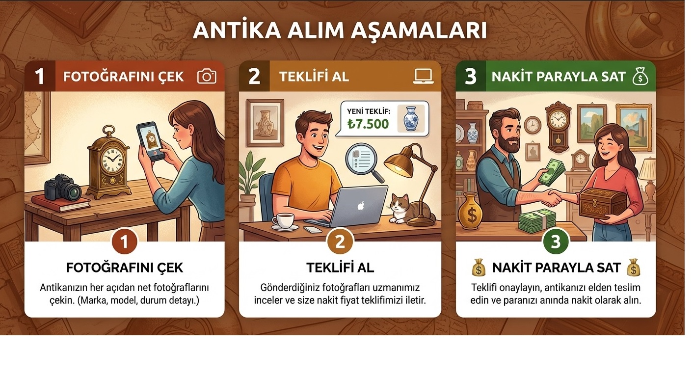 Antika Alım Aşamaları: Fotoğrafını Çek, Teklifi Al, Nakit Parayla Sat